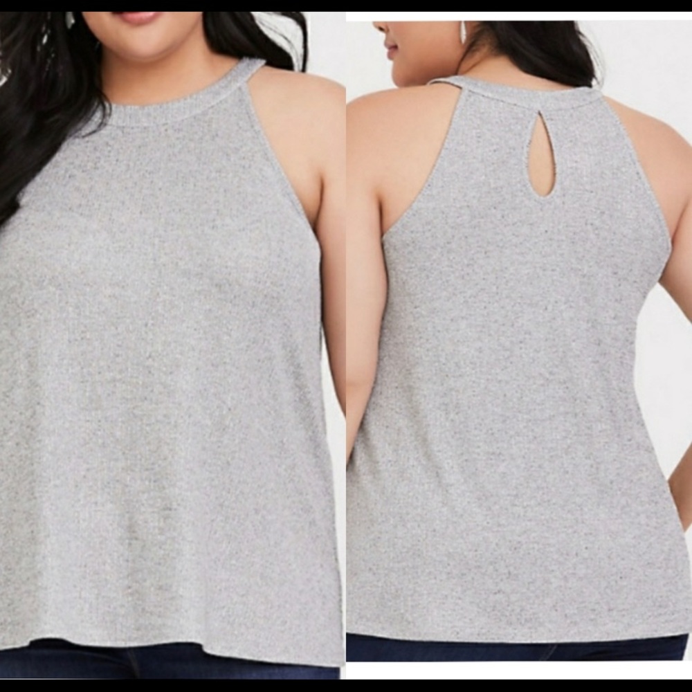 Torrid Gray Ribbed Goddess Tank - Picture 3 of 5